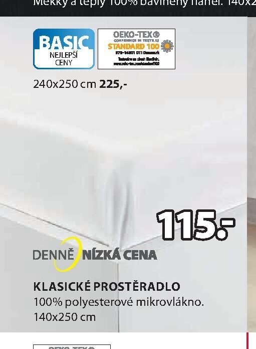 Klasické prostěradlo
