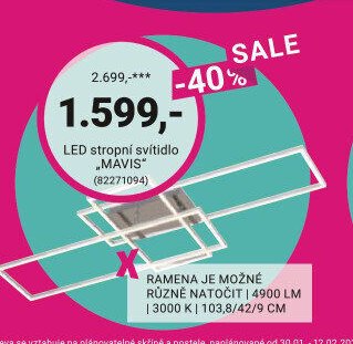 LED stropní svítidlo MAVIS
