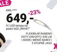LED lampa na psací stůl ,NIHAT