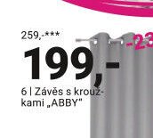 Závěs s kroužky ABBY