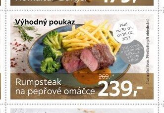Rumpsteak na pepřové omáčce
