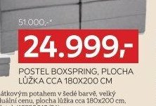 POSTEL BOXSPRING, PLOCHA LŮŽKA CCA 180X200 CM