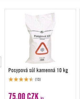 Posypová sůl kamenná 10 kg
