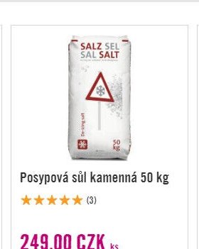 Posypová sůl kamenná 50 kg