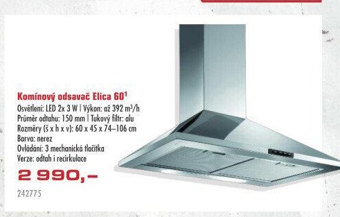 Komínový odsavač Elica 60