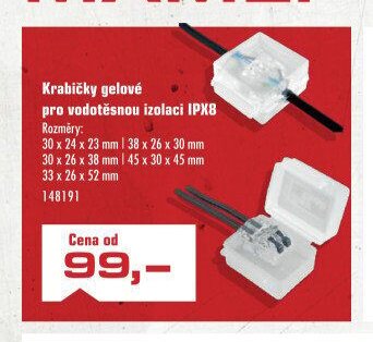 Krabičky gelové pro vodotěsnou izolaci IPX8