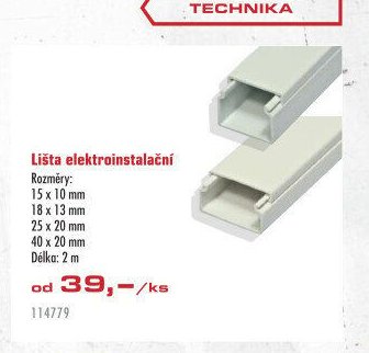 Lišta elektroinstalační