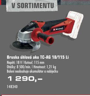 Bruska úhlová aku TC-AG 18/115 Li