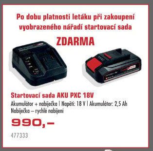 Startovací sada AKU PXC 18V