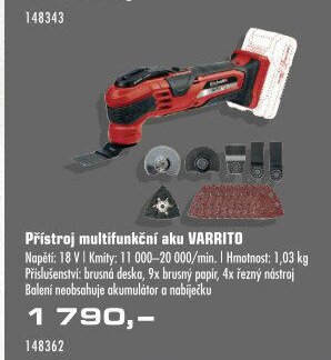 Přístroj multifunkční aku VARRITO
