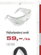 Ochranné brýle Polykarbonátový zorník