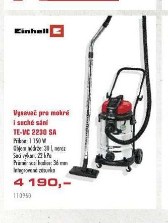 Vysavač pro mokré i suché sání TE-VC 2230 SA