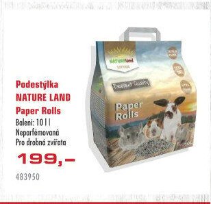 Podestýlka NATURE LAND Paper Rolls