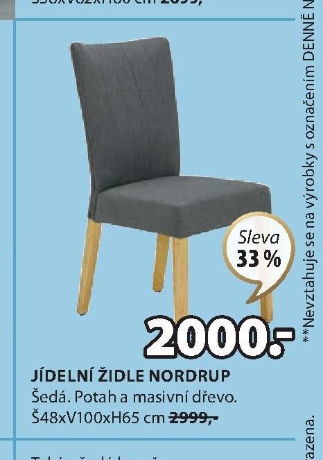 JÍDELNÍ ŽIDLE NORDRUP