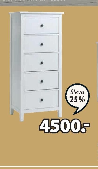 KOMODA NORDBY 5 zásuvek