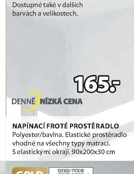 Napínací froté prostěradlo