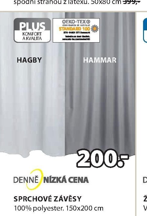 SPRCHOVÉ ZÁVĚSY HAGBY A HAMMAR