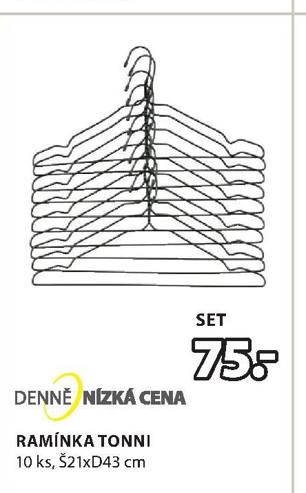 RAMÍNKA TONNI 10 ks, š21xD43 cm