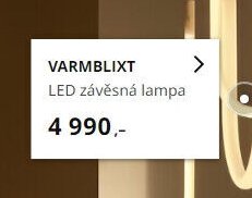 VARMBLIXT LED závěsná lampa