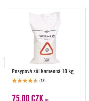 Posypová sůl kamenná 10 kg
