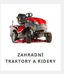 Zahradní traktory a ridery