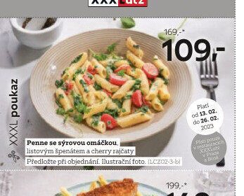 Penne se sýrovou omáčkou