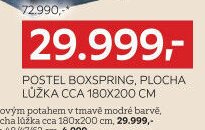 Postel boxspring, plocha lůžka cca 180x200 cm
