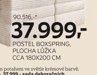 Postel boxspring, plocha lůžka cca 180x200 cm