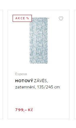 ESPOSA HOTOVÝ ZÁVĚS