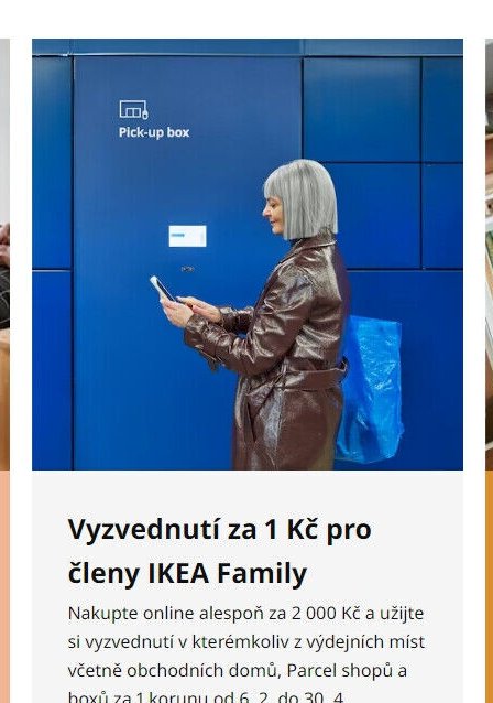 Vyzvednutí za 1 Kč pro členy IKEA Family
