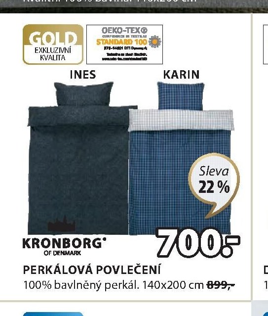 Perkálová povlečení Ines