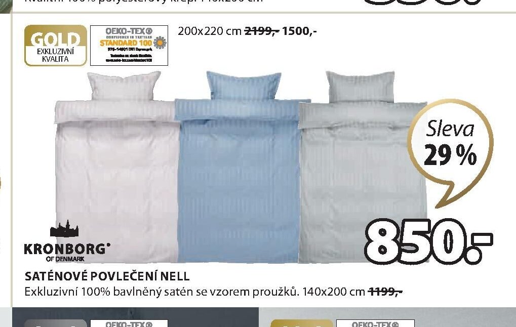 Saténové povlečení Nell