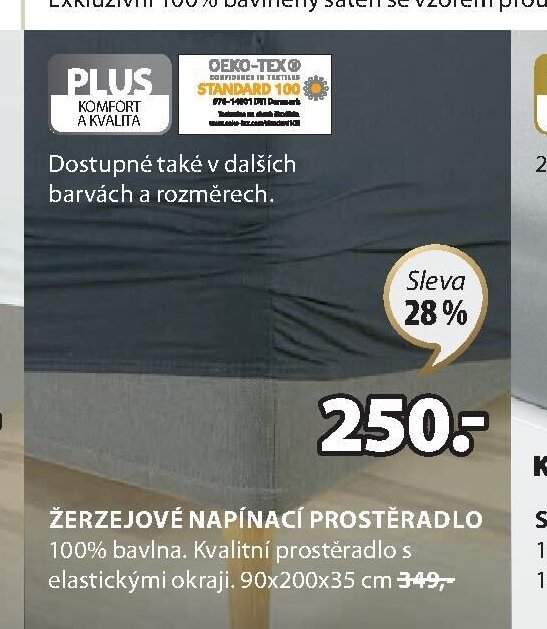 Žerzejové napínací prostěradlo