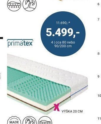Matrace (číslo 4 v popisu, vizuálně 5.499,-)