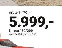 Postel cca 160/200 nebo 180/200 cm