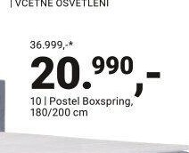 Postel Boxspring, 180/200 cm