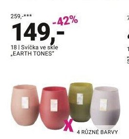Svíčka ve skle EARTH TONES