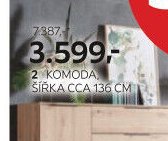 2 KOMODA, ŠÍŘKA CCA 136 CM