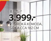 2 ŠIROKÁ KOMODA, ŠÍŘKA CCA 182 CM