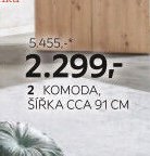 2 KOMODA, ŠÍŘKA CCA 91 CM