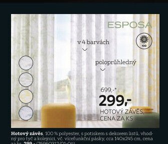 Hotový závěs