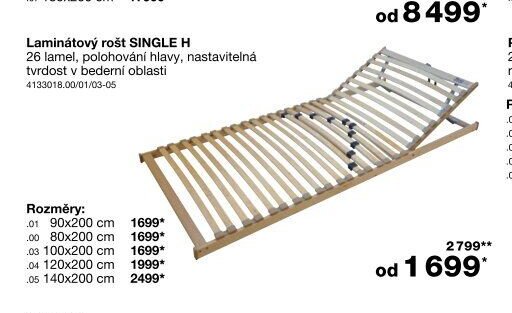 Laminátový rošt SINGLE H