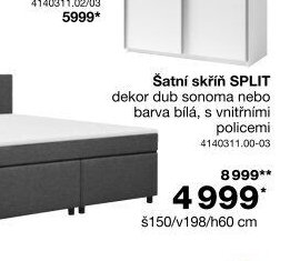 Šatní skříň SPLIT