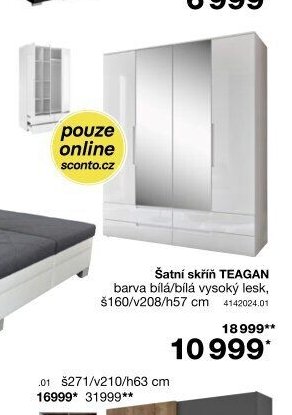 Šatní skříň TEAGAN