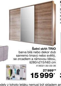 Šatní skříň TRIO