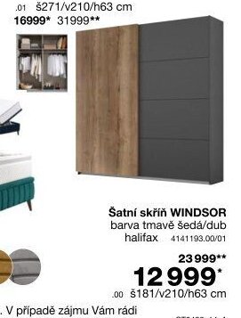 Šatní skříň WINDSOR