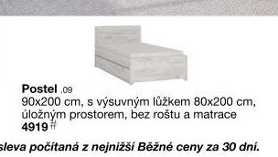 Postel .09 90x200 cm