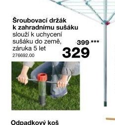 Šroubovací držák k zahradnímu sušáku