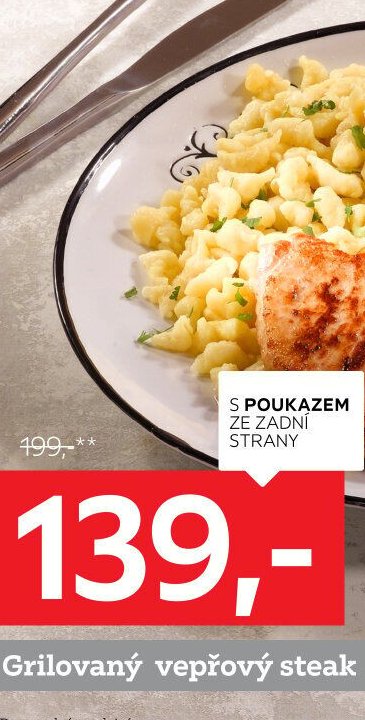 Grilovaný vepřový steak