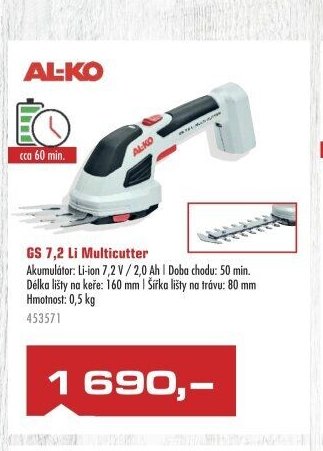 AL-KO GS 7,2 Li Multicutter